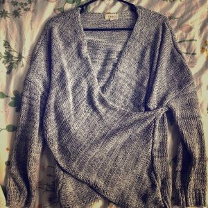 Heather grey slouchy pull over sweater